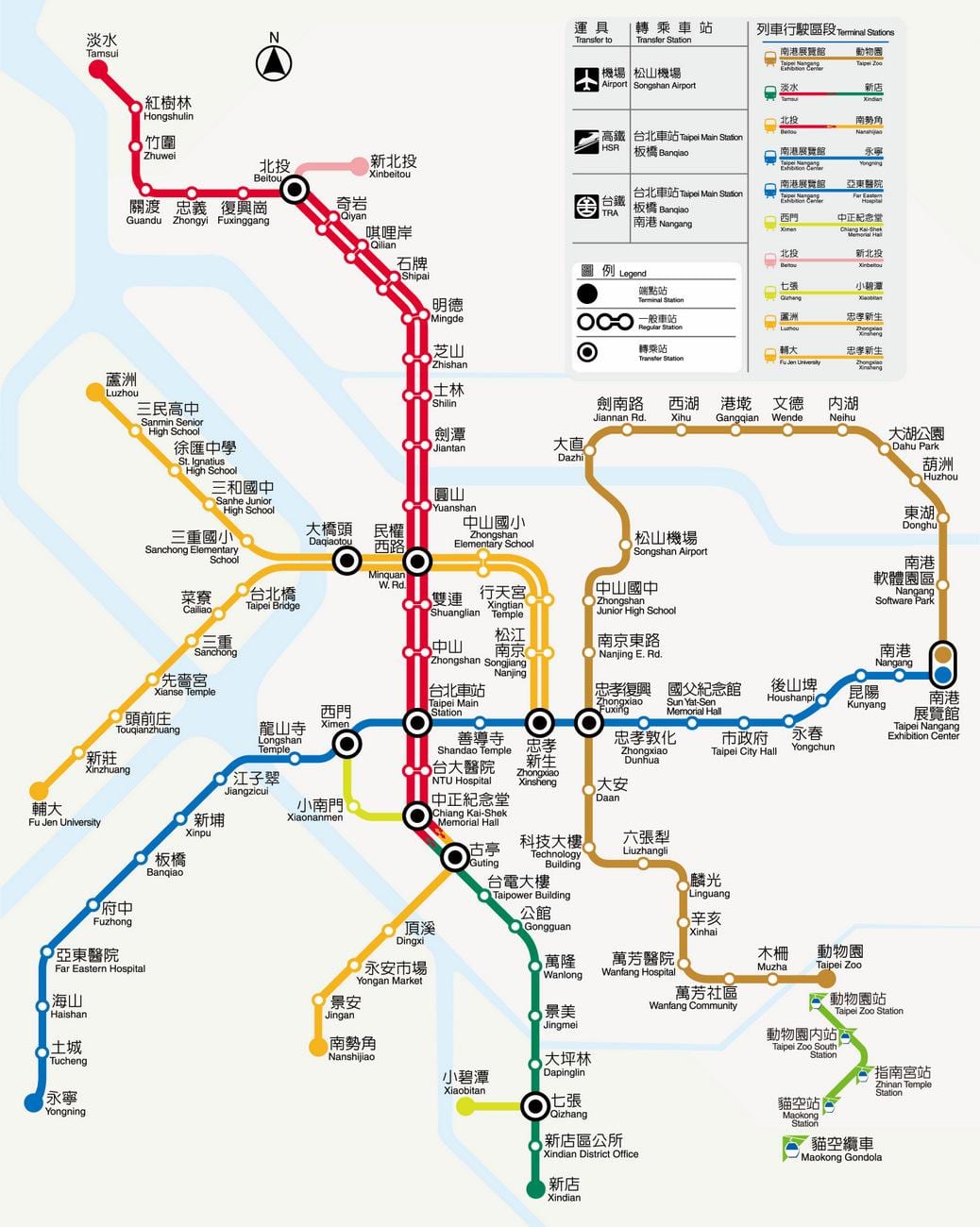 نقشه تایپه mrt کرایه 