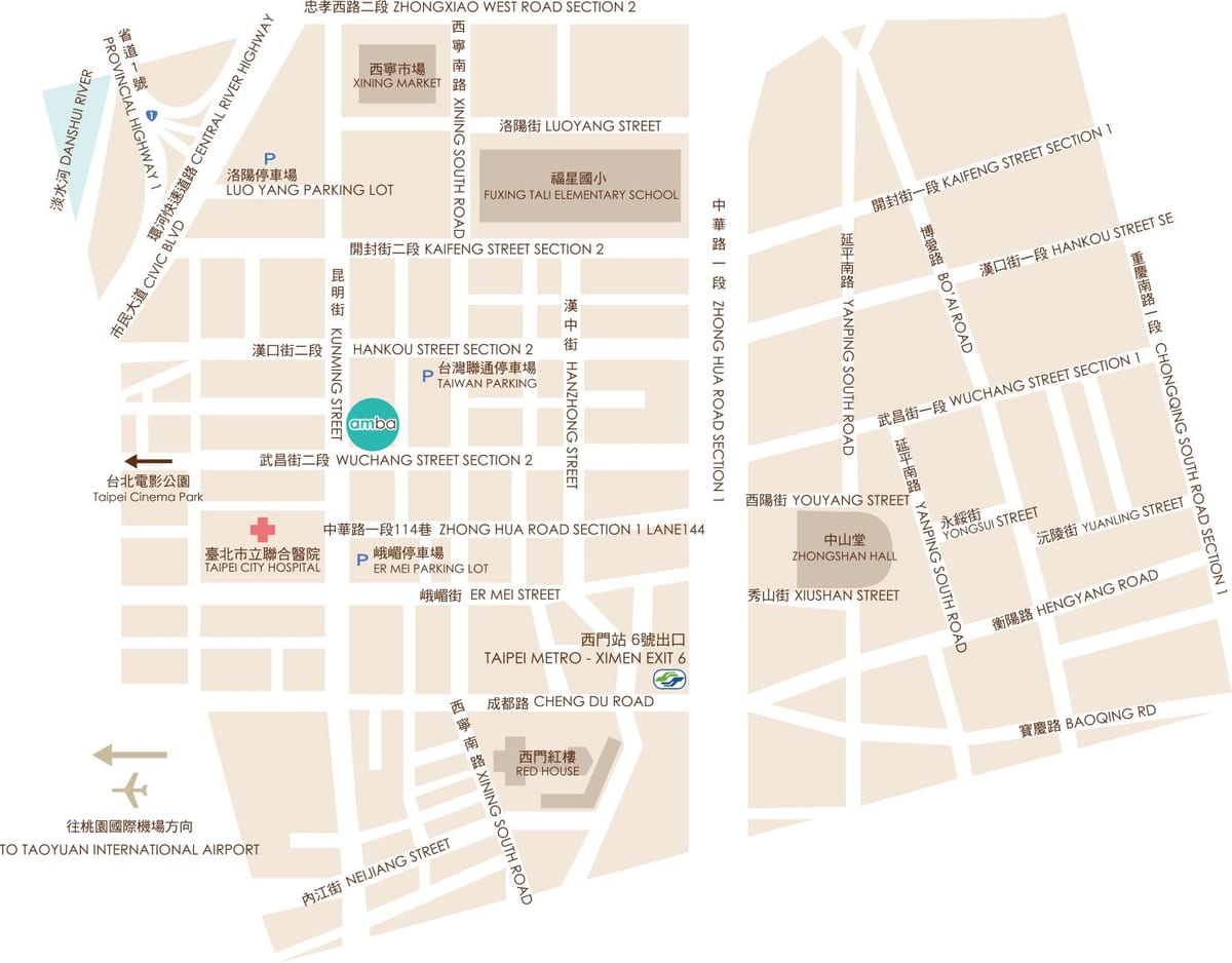 ximending تایپه نقشه