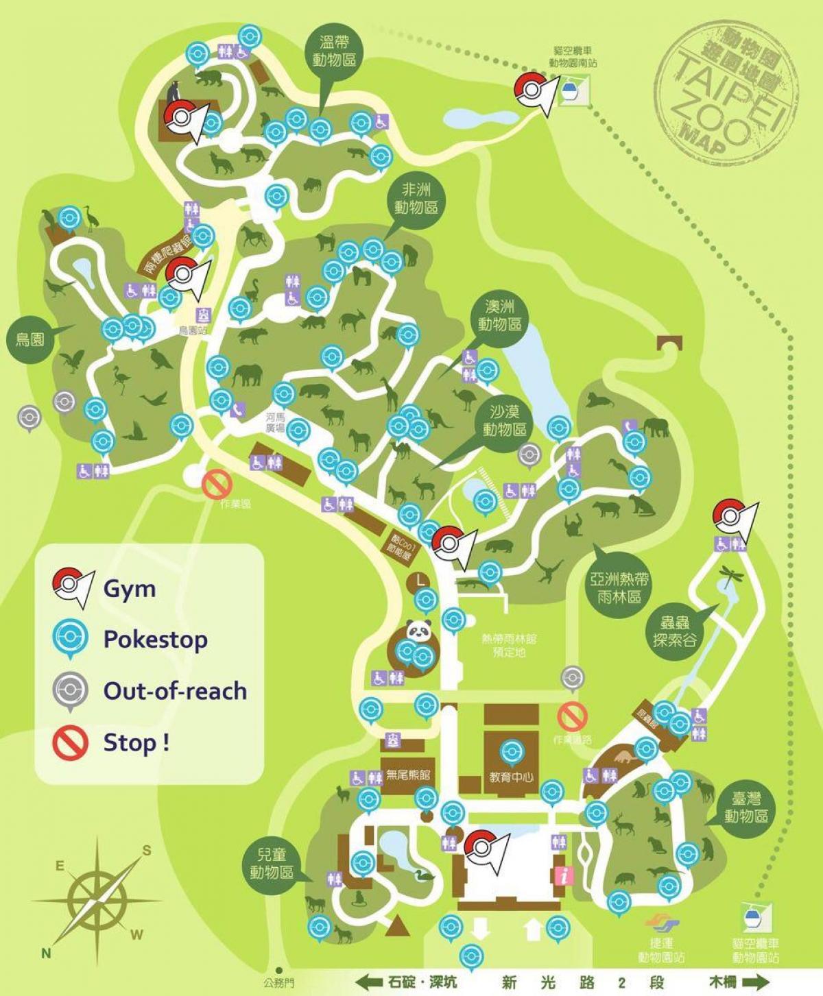 نقشه از باغ وحش تایپه