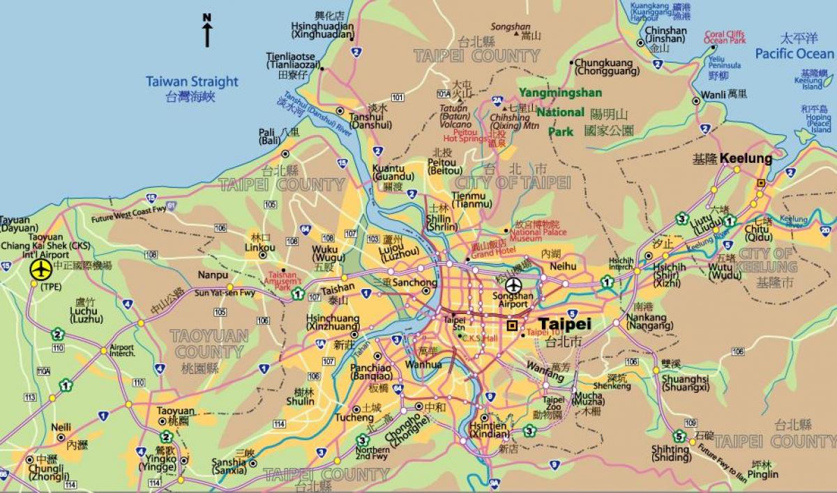 تایپه مرکز شهر نقشه
