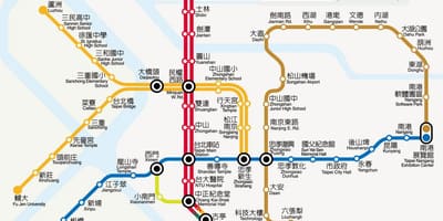 نقشه تایپه mrt کرایه 
