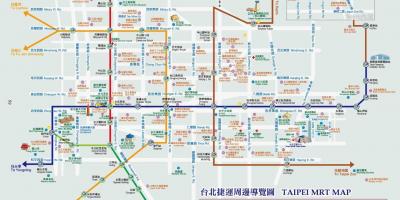 تایوان mrt map با جاذبه های